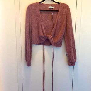 NWT Mauve Pink Hollister Wrap Sweater